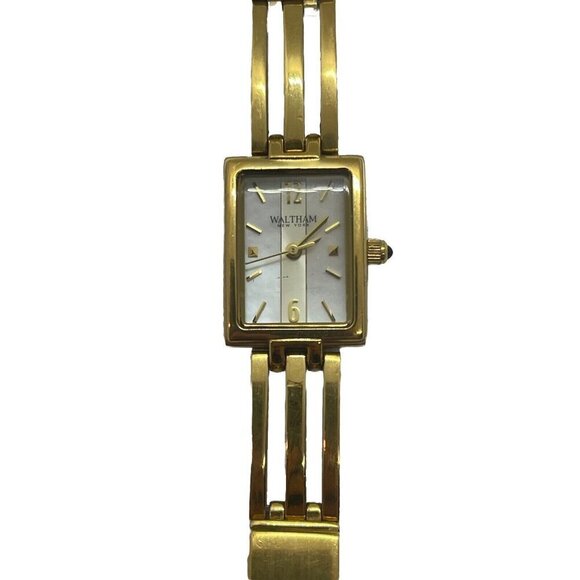 Waltham New York Quartz Women's Watch Gold Tone Stainless Steel WNY036 MOP - Picture 1 of 7